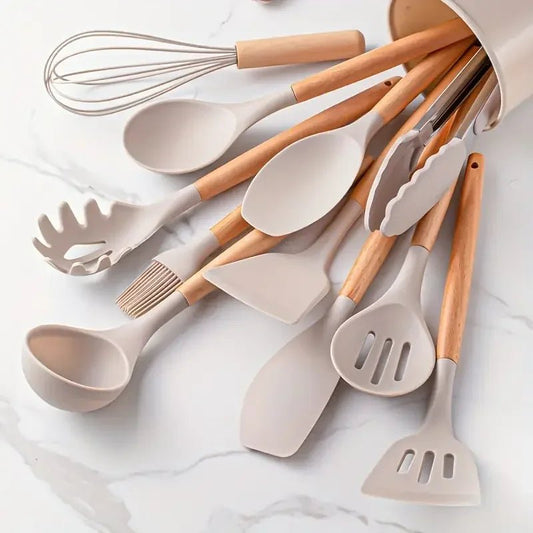 12 - Piece Silicone Kitchen Utensil Set - THE NORD COLLECTIVE - 12 - Piece Silicone Kitchen Utensil Set